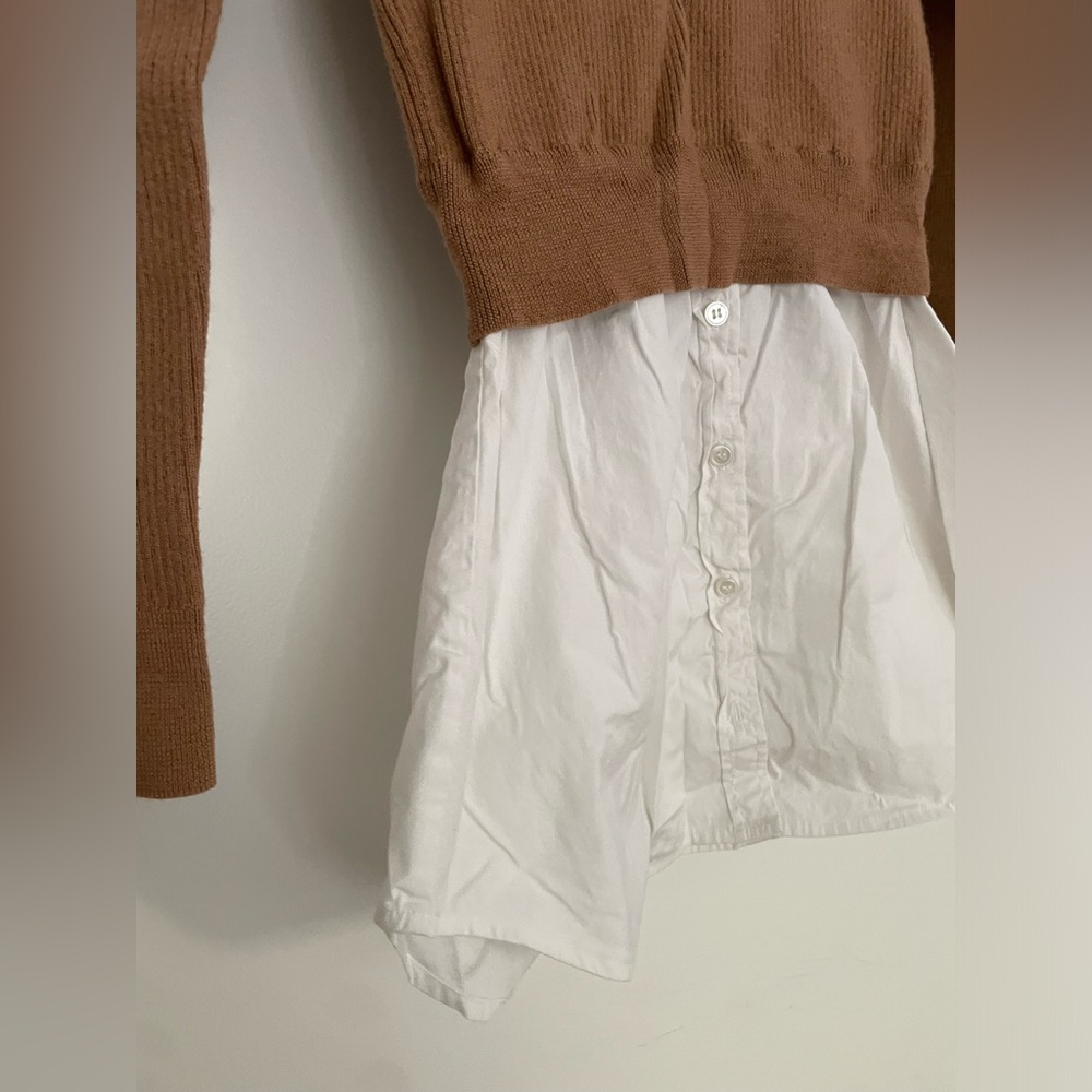 Veronica Beard • Rocha Poplin-paneled Top - Picture 6 of 9